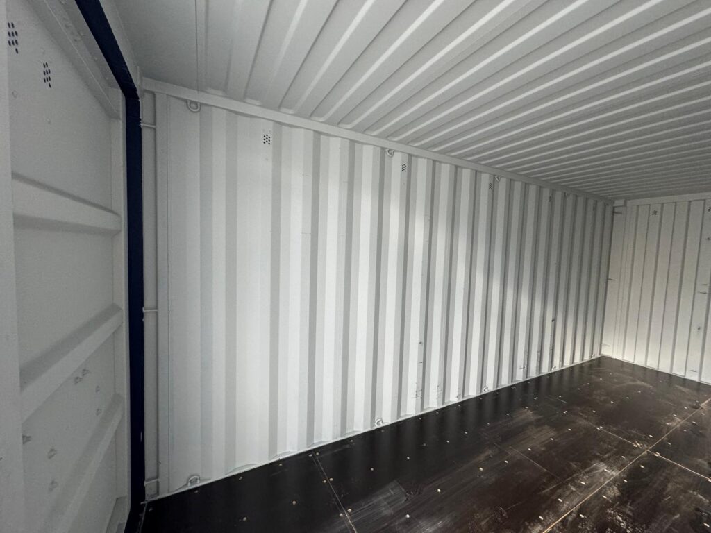 Inside a self storage container